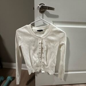 Dynamite Cream Button-Up Cardigan